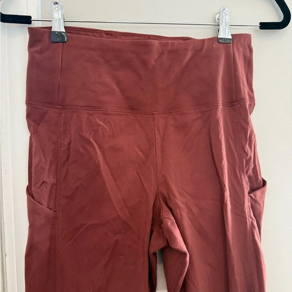 Athleta Trekkie Hybrid Crop Tight Cognac Brown Size 2 - Picture 7 of 9